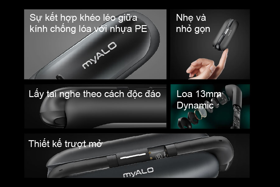 Tai nghe không dây myALO X-One có thiết kế trượt mở độc đáo