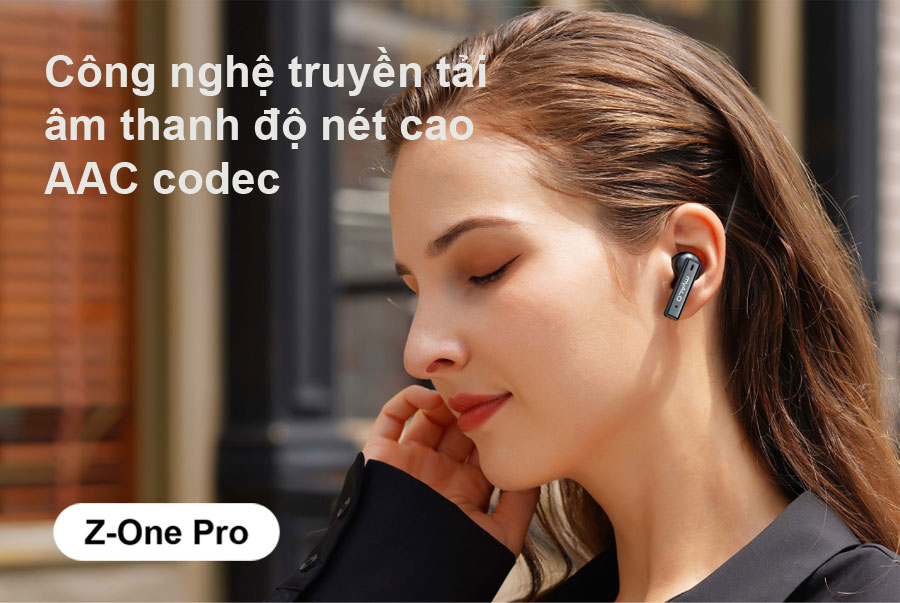Tai nghe không dây myALO Z-One Pro được trang bị công nghệ truyền tải âm thanh độ nét cao AAC codec