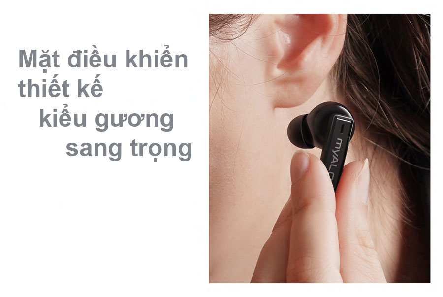 Tai nghe không dây myALO Z-One Pro có mặt điều khiển thiết kế kiểu gương sang trọng