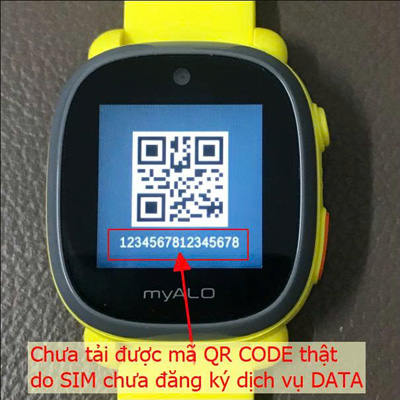 Đồng hồ K64 chưa lấy được mã QR CODE