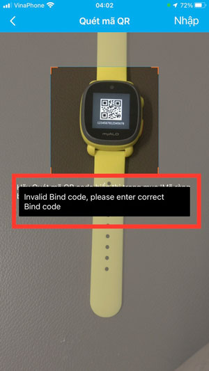 Mã ràng buộc không hợp lệ